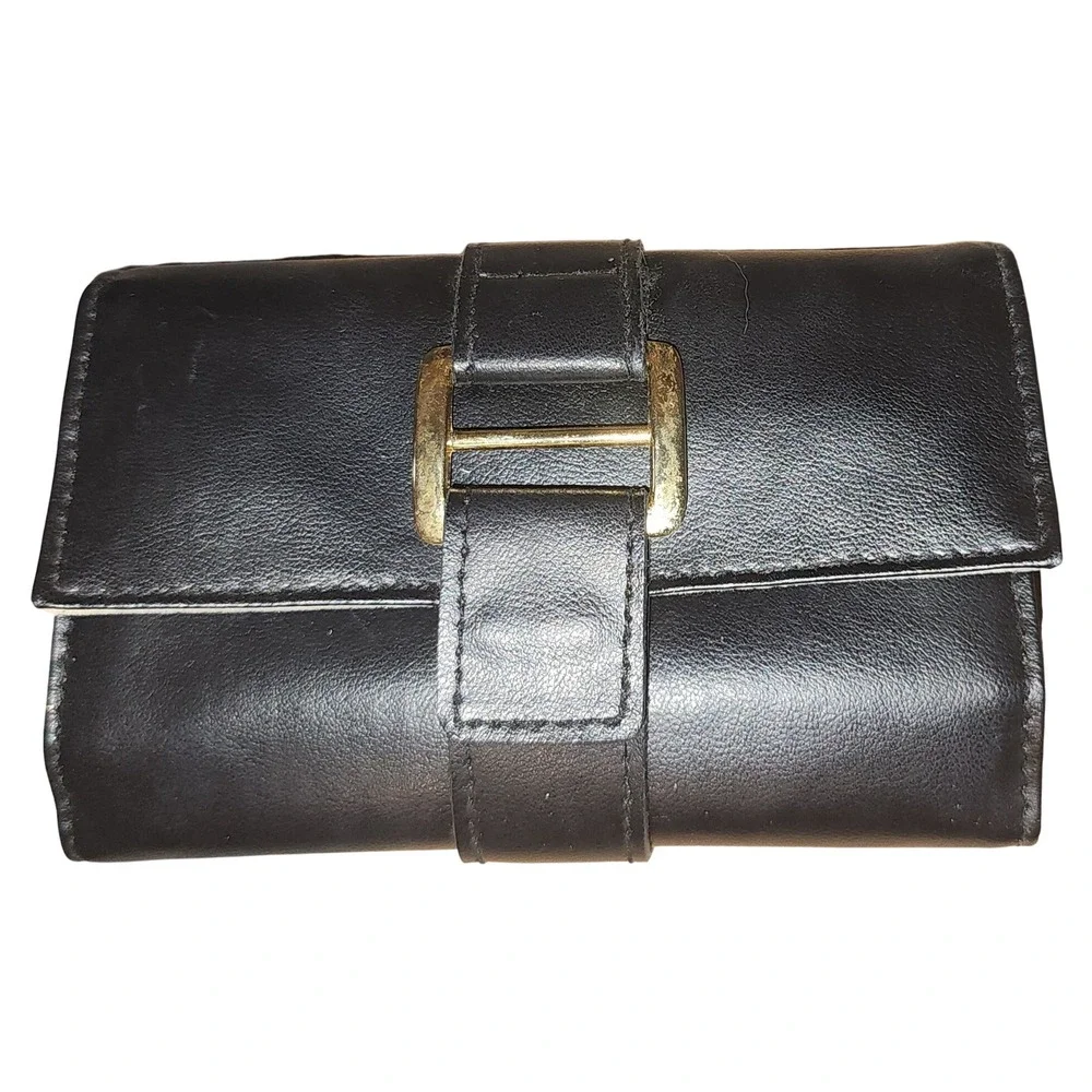LODIS Genuine Leather Satchel Dome Crossbody Black Braided, Wallet & Dust Bag